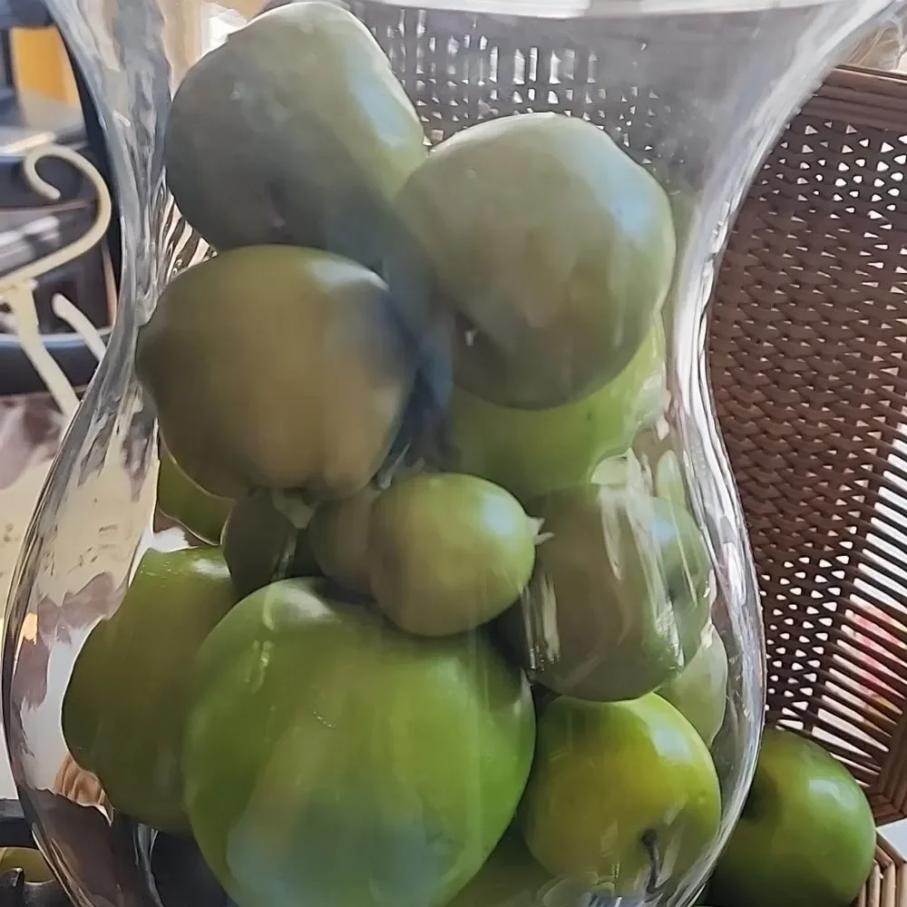 40+ Spring Green Realistic Green Apple Basket~Vase Filler